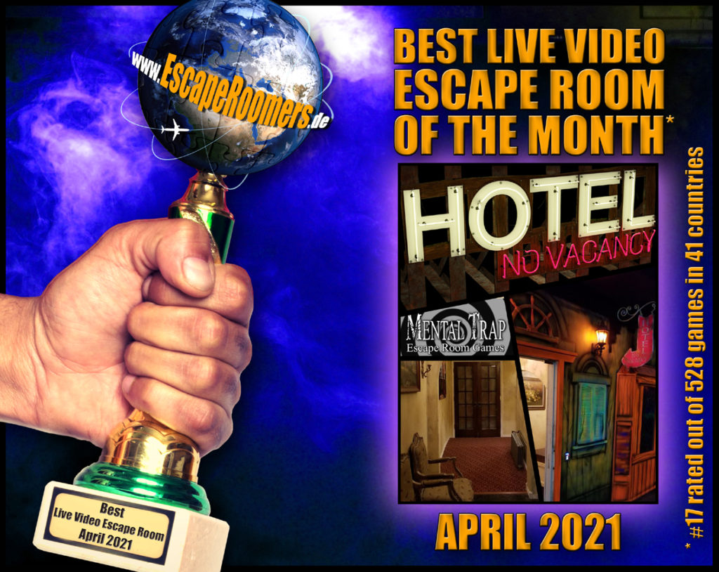 Remote Game Of The Month 2021 04 Hotel: No Vacancy by Mental Trap Escape Rooms